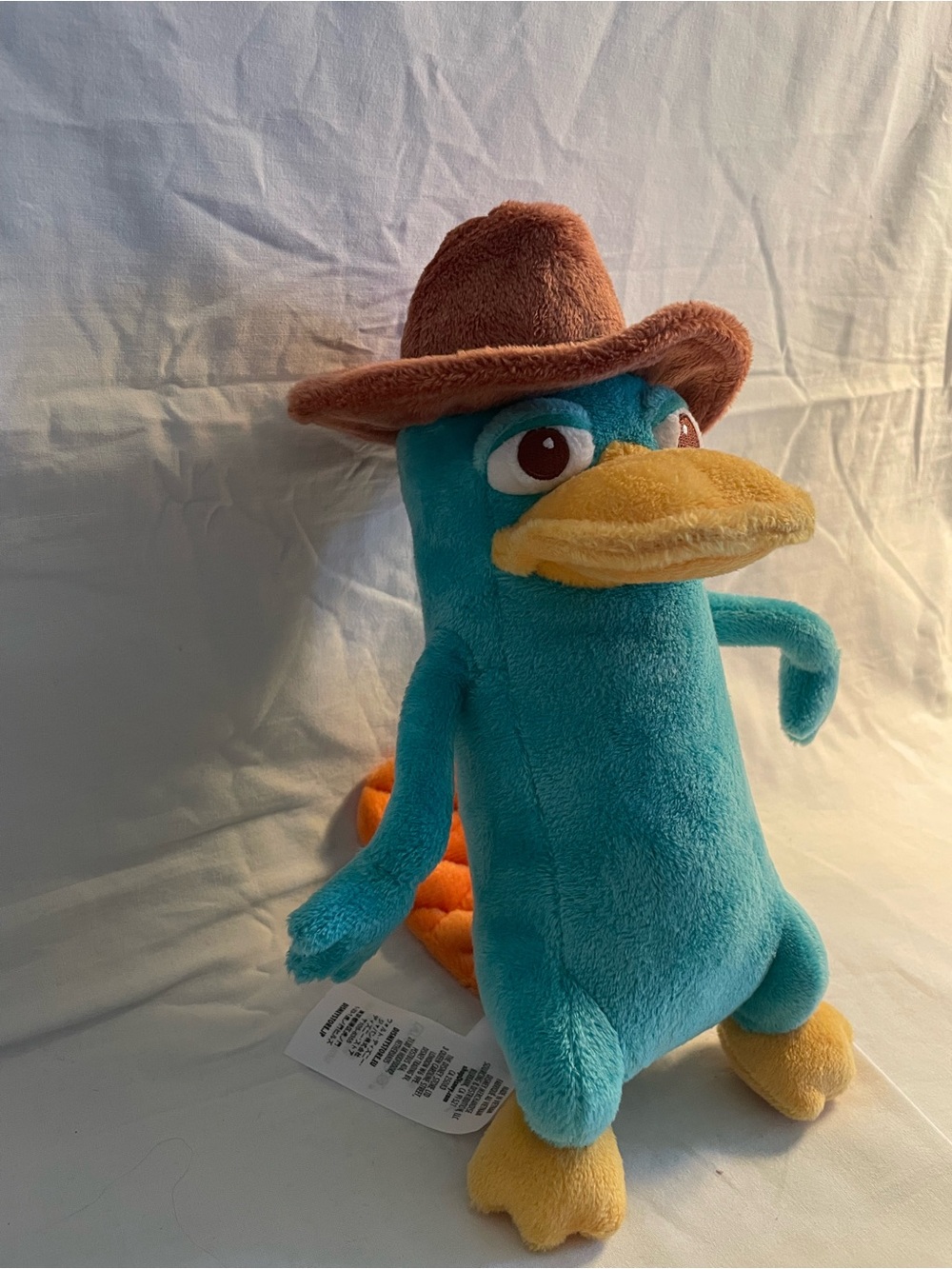 NWT Vintage Disney Plush Perry Platypus in Teal with Yellow and Orange Accents - Picture 9 of 12
